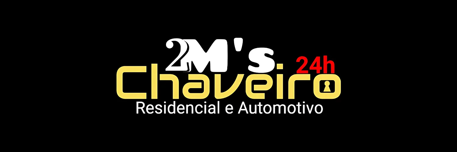 Logo Chaveiro 2M’s atendimento 24h Residencial e Automotivo